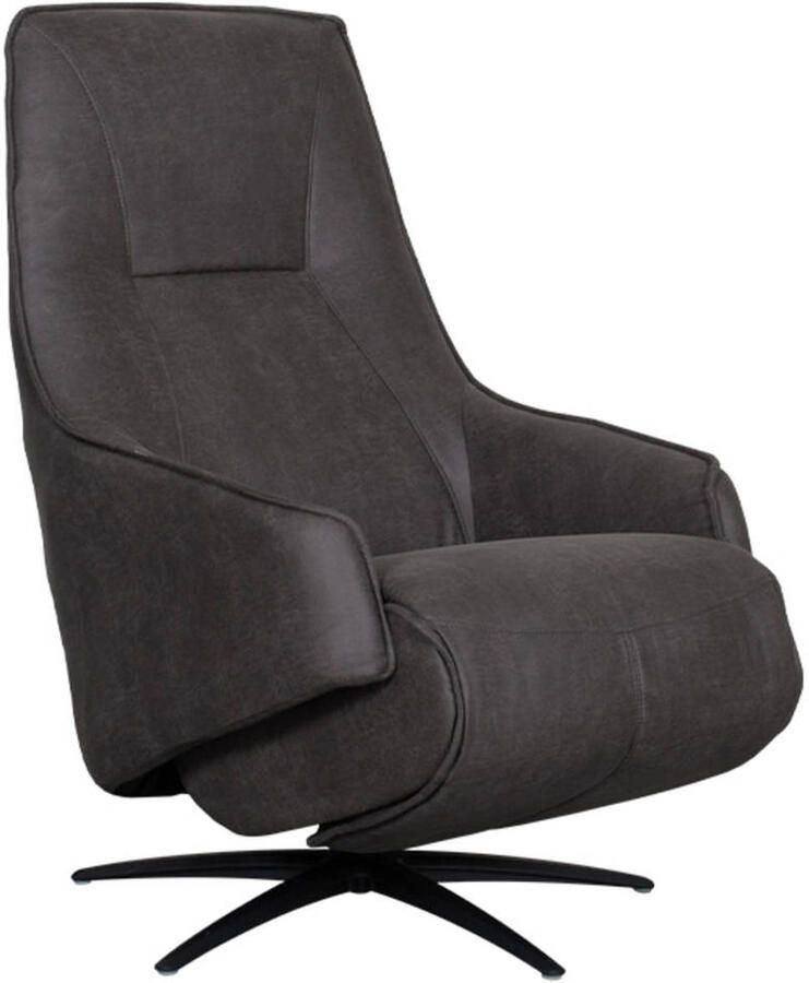 LABEL51 Odense Fauteuil Grijs Stof One Size Draaibaar Met Armleuning - Foto 4