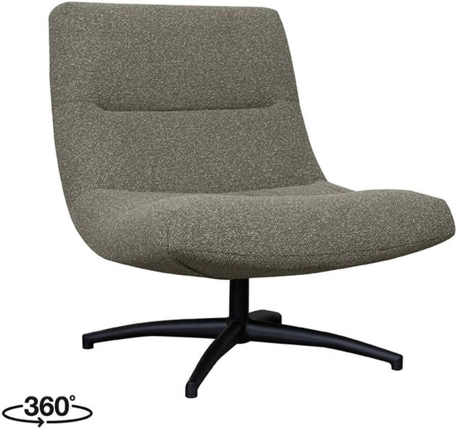 LABEL51 Calix Fauteuil Grijs Stof One Size Draaibaar - Foto 2
