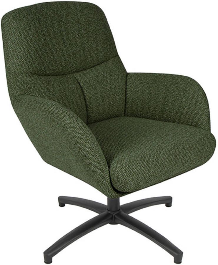 LABEL51 Chill Zone Fauteuil Groen Stof One Size Draaibaar Met Armleuning - Foto 4