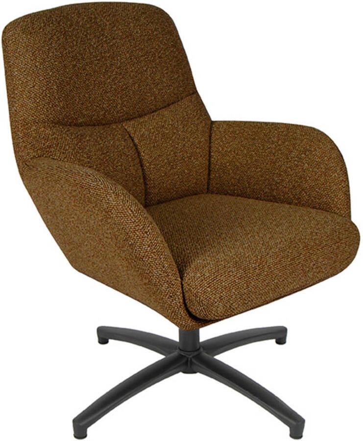 LABEL51 Chill Zone Fauteuil Oranje Stof One Size Draaibaar Met Armleuning - Foto 4