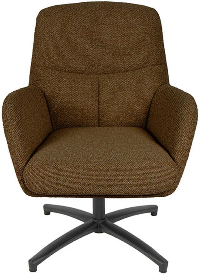 LABEL51 Chill Zone Fauteuil Oranje Stof One Size Draaibaar Met Armleuning - Foto 3