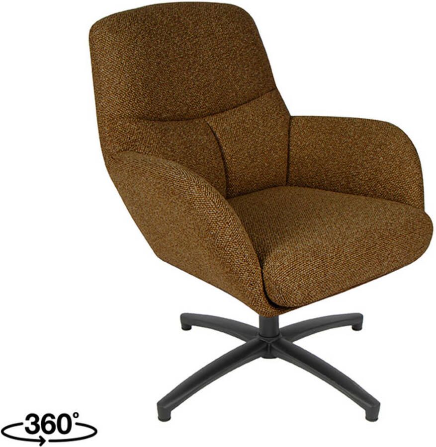 LABEL51 Chill Zone Fauteuil Oranje Stof One Size Draaibaar Met Armleuning - Foto 2