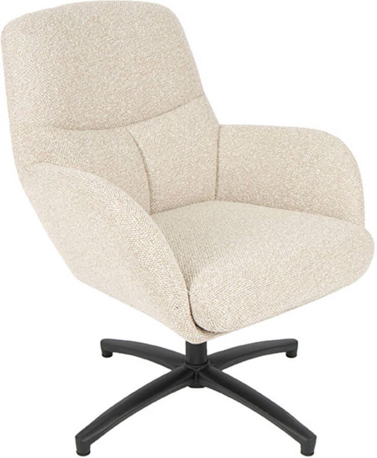 LABEL51 Chill Zone Fauteuil Naturel Stof One Size Draaibaar Met Armleuning - Foto 4