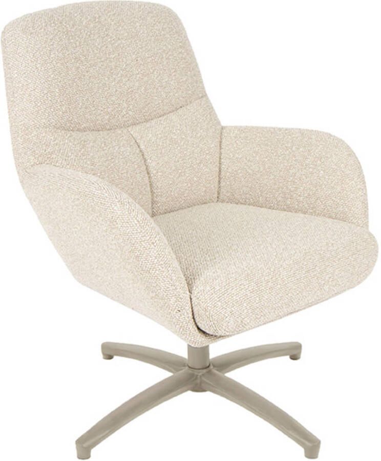 LABEL51 Chill Zone Fauteuil Naturel Stof One Size Draaibaar Met Armleuning - Foto 4
