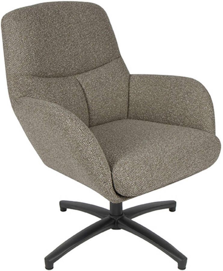 LABEL51 Chill Zone Fauteuil Grijs Stof One Size Draaibaar Met Armleuning - Foto 4