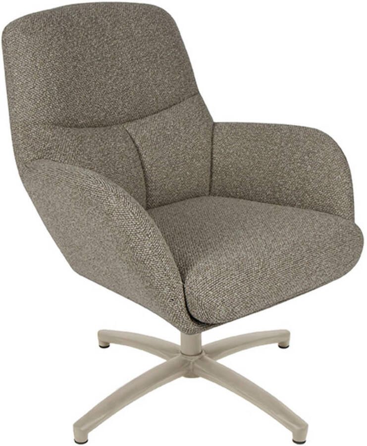 LABEL51 Chill Zone Fauteuil Grijs Stof One Size Draaibaar Met Armleuning - Foto 3