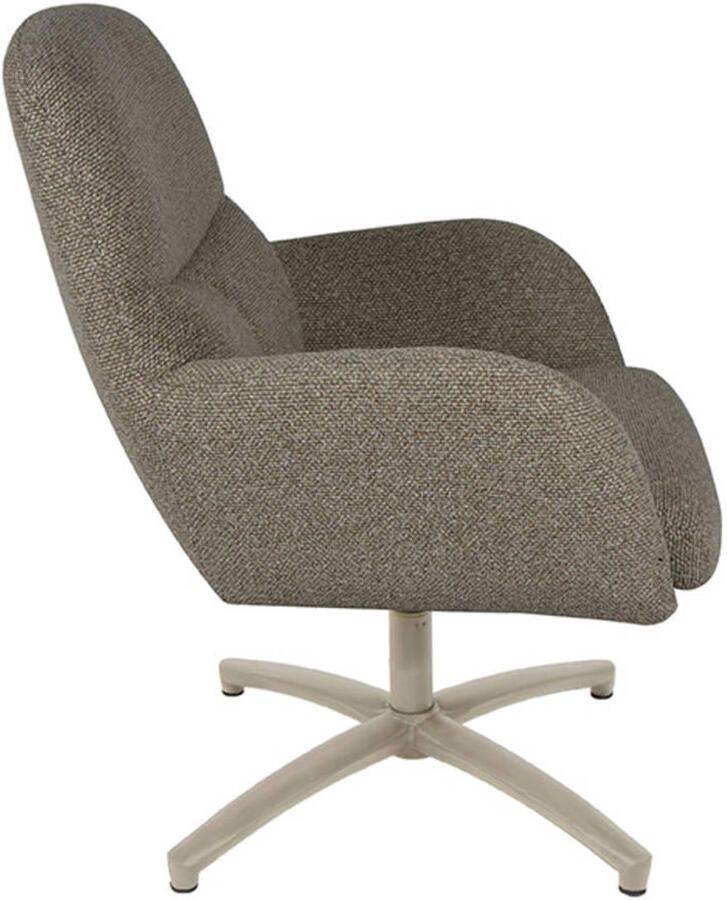 LABEL51 Chill Zone Fauteuil Grijs Stof One Size Draaibaar Met Armleuning - Foto 2