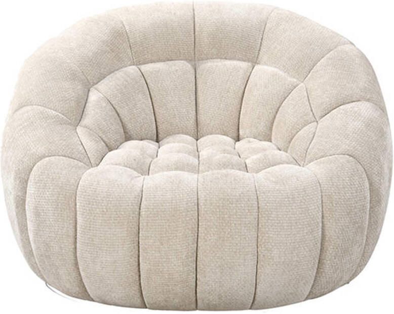 LABEL51 Cloud Fauteuil Naturel Velvet 1-Zits Draaibaar Met Armleuning - Foto 3