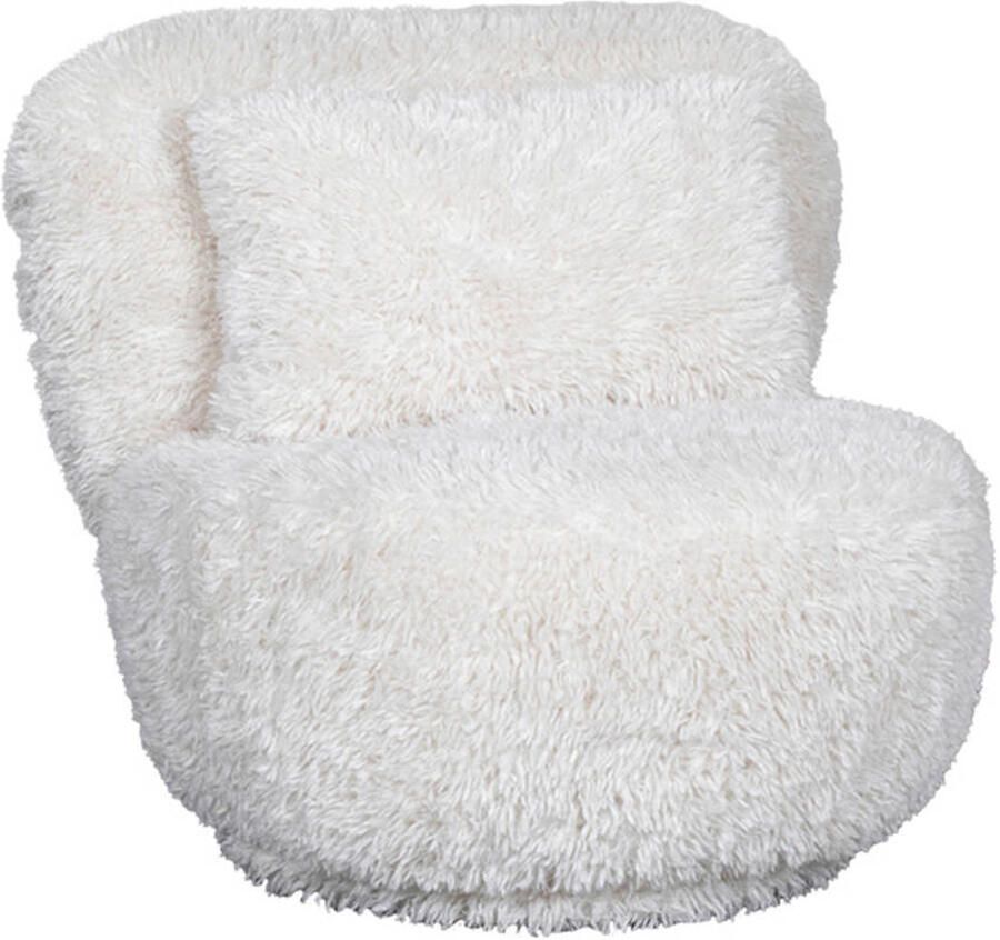 LABEL51 Doodle Fauteuil Creme Stof One Size Draaibaar - Foto 4
