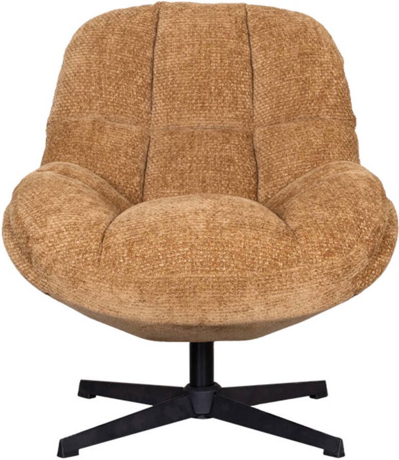 LABEL51 Huxley Fauteuil Bruin Velvet One Size Draaibaar - Foto 4