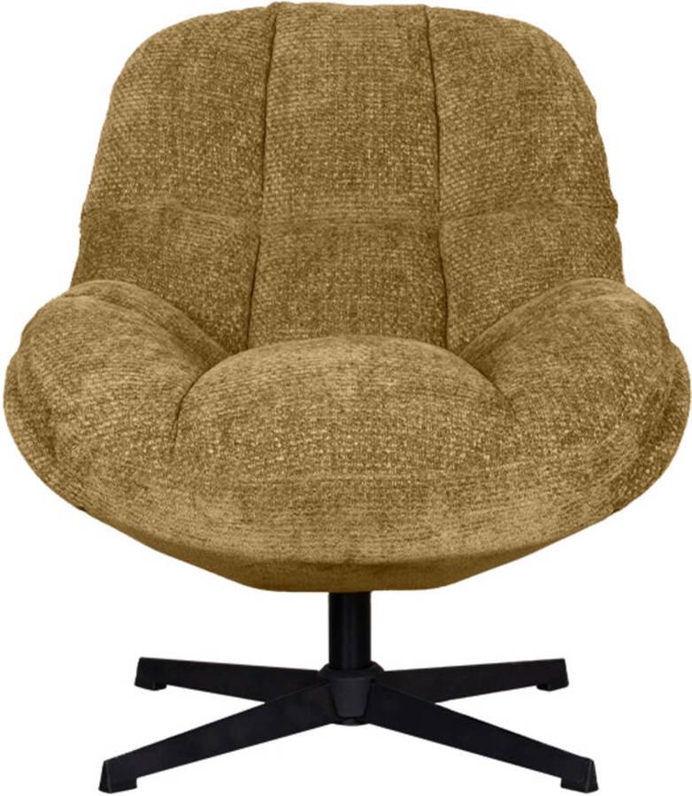 LABEL51 Huxley Fauteuil Geel Velvet One Size Normale eetkamerstoel - Foto 3
