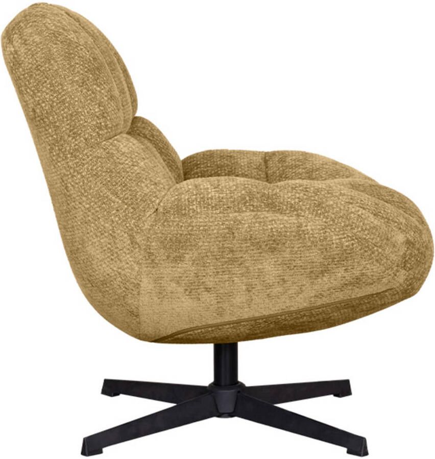 LABEL51 Huxley Fauteuil Geel Velvet One Size Draaibaar - Foto 2