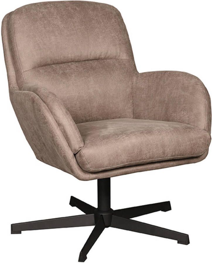 LABEL51 Moss Fauteuil Bruin Stof One Size Draaibaar Met Armleuning - Foto 3