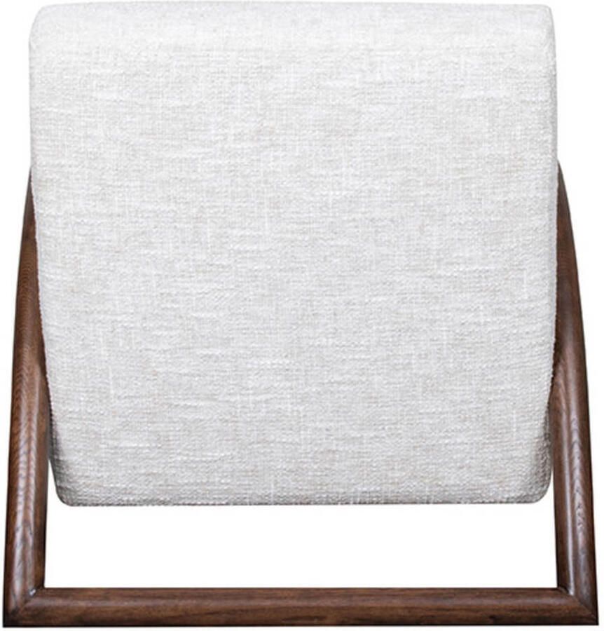 LABEL51 Viggo Fauteuil Naturel Stof Walnoot onderstel Met Armleuning