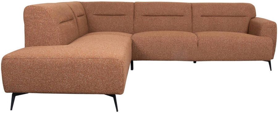 LABEL51 Bolzano Hoekbank Oranje Stof Links Met Armleuning - Foto 4