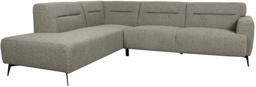 LABEL51 Bolzano Hoekbank Grijs Stof Links Met Armleuning - Foto 2