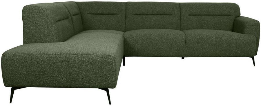LABEL51 Bolzano Hoekbank Groen Stof Links Met Armleuning - Foto 2