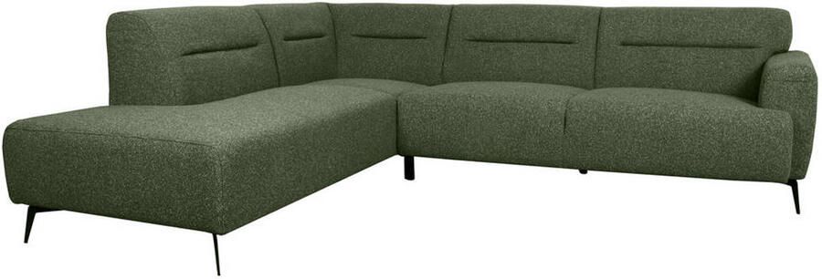 LABEL51 Bolzano Hoekbank Groen Stof Links Met Armleuning