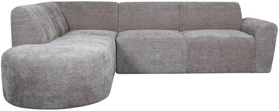 LABEL51 Espen Hoekbank Grijs Velvet Links Met Armleuning - Foto 4