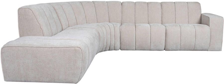 LABEL51 Vitoro Hoekbank Naturel Velvet Links Met Armleuning - Foto 3