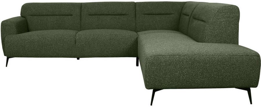 LABEL51 Bolzano Hoekbank Groen Stof Rechts Met Armleuning - Foto 2
