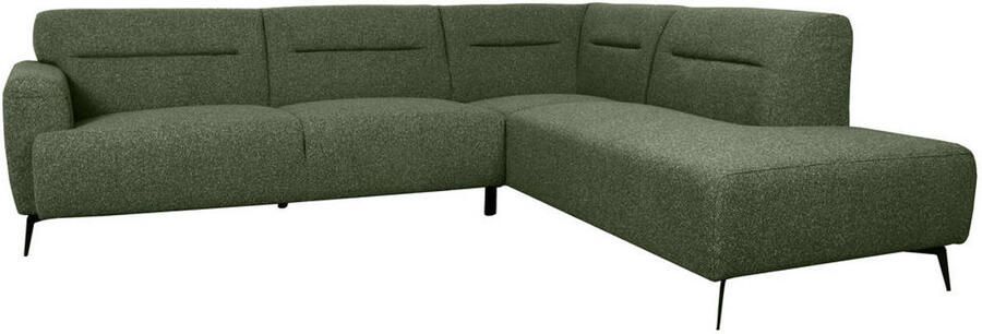LABEL51 Bolzano Hoekbank Groen Stof Rechts Met Armleuning