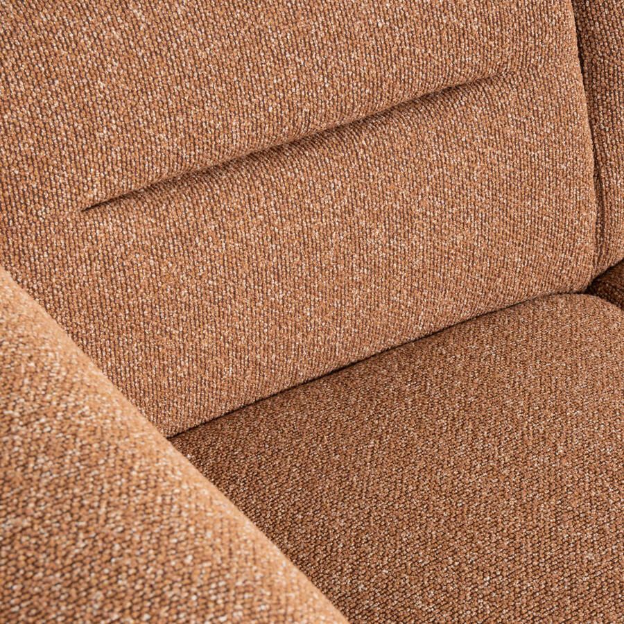 LABEL51 Bolzano Hoekbank Oranje Stof Links Met Armleuning