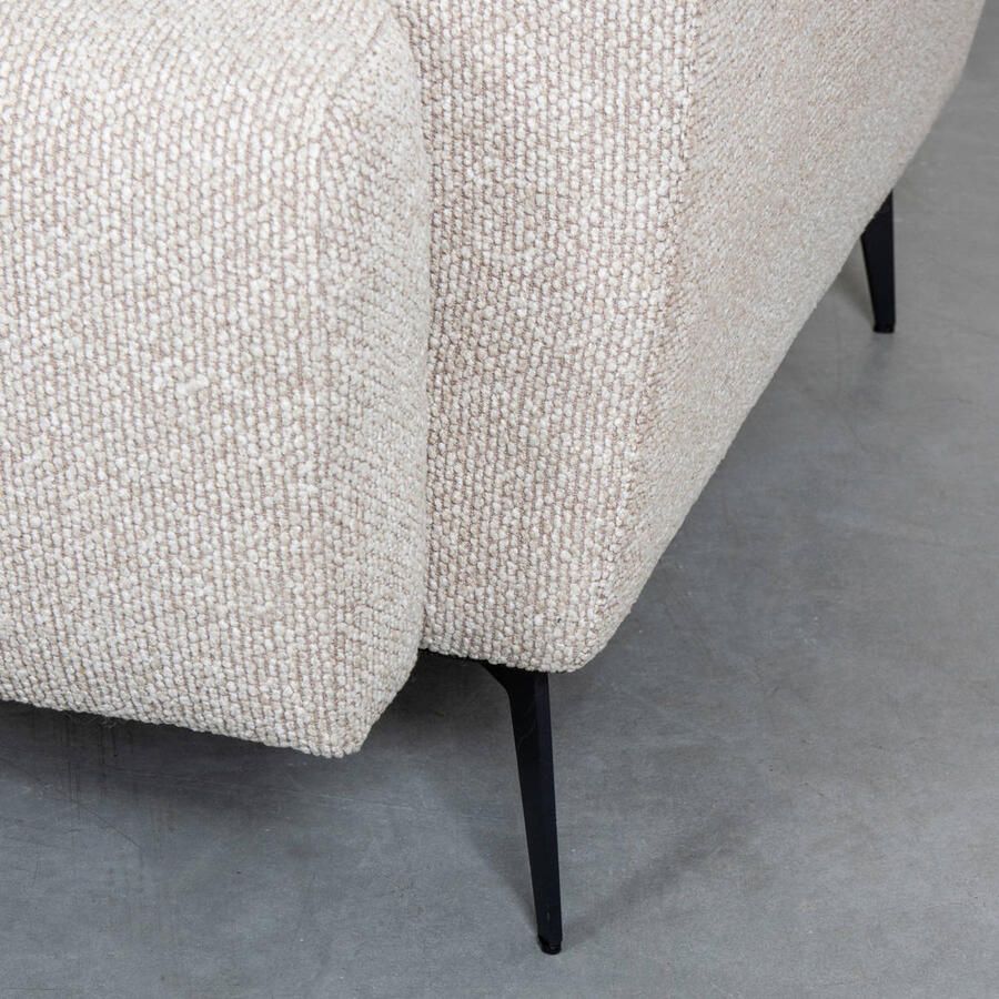 LABEL51 Bolzano Hoekbank Naturel Stof Rechts Met Armleuning