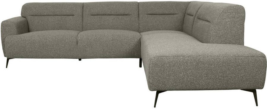 LABEL51 Bolzano Hoekbank Grijs Stof Rechts Met Armleuning - Foto 2