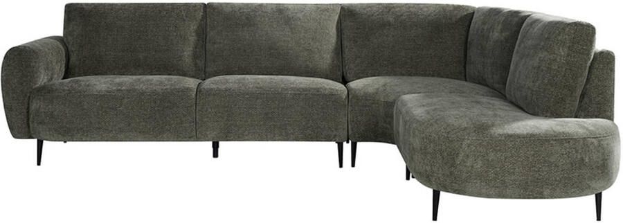 LABEL51 Milano Hoekbank Groen Velvet Rechts Met Armleuning - Foto 3