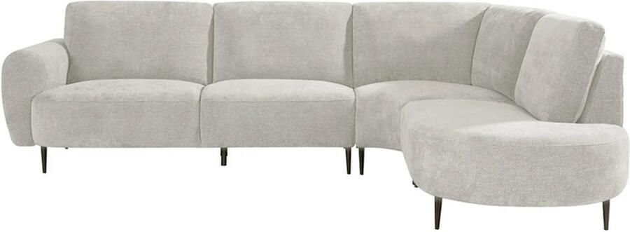 LABEL51 Milano Hoekbank NATUREL Chenille Rechts Voorstaand Met Armleuning