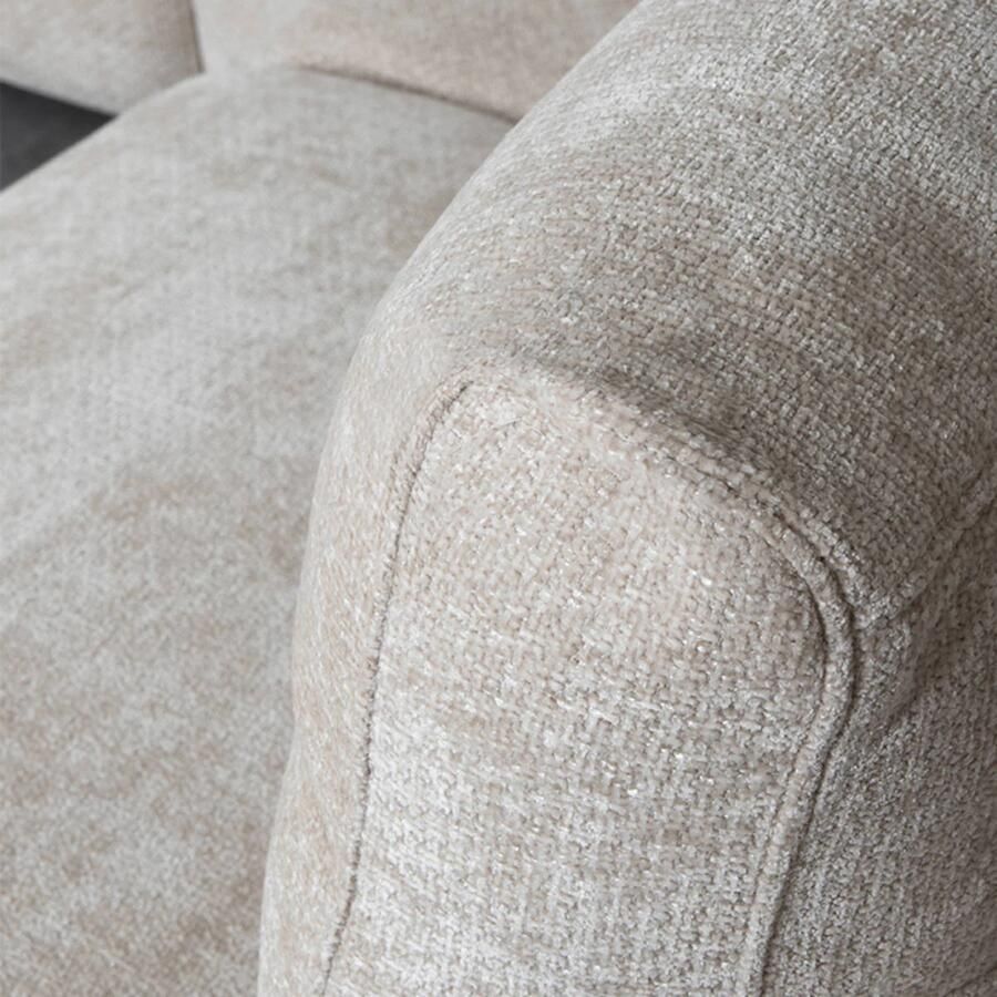 LABEL51 Milano Hoekbank NATUREL Chenille Rechts Voorstaand Met Armleuning - Foto 5