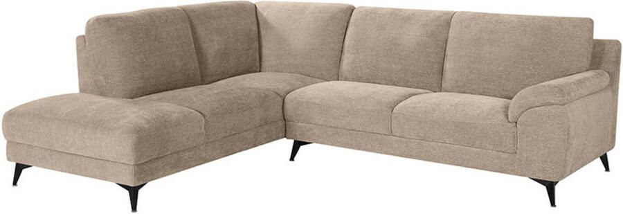 LABEL51 Santino Hoekbank Bruin Velvet Links Met Armleuning