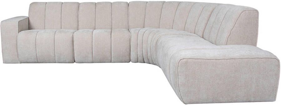 LABEL51 Vitoro Hoekbank Naturel Velvet Rechts Met Armleuning - Foto 4