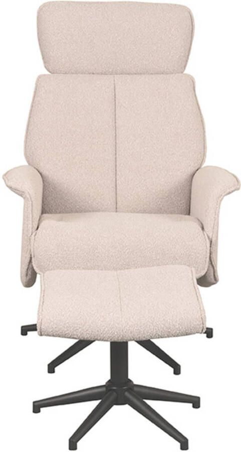 LABEL51 Verdal Fauteuil Naturel Stof Incl. Hocker Draaibaar Met Armleuning - Foto 3