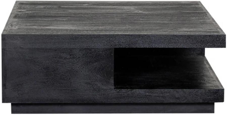 LABEL51 Square Salontafel Zwart Mangohout 80 cm - Foto 5