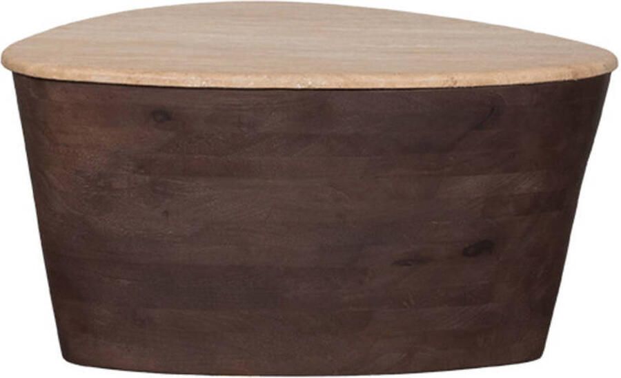 LABEL51 Salontafel Ravi Travertin Espresso 70cm - Foto 2