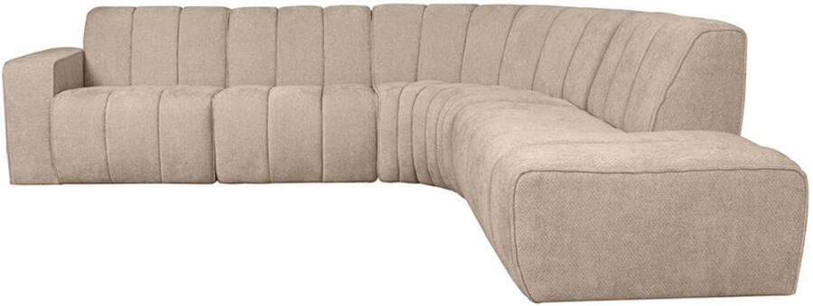 LABEL51 Vitoro Hoekbank Bruin Velvet Rechts Met Armleuning - Foto 3