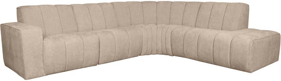 LABEL51 Vitoro Hoekbank Bruin Velvet Rechts Met Armleuning - Foto 2