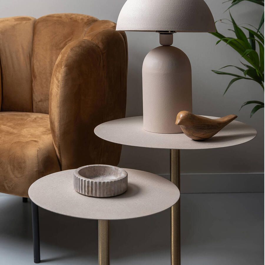 Leitmotiv Bijzettafel Dex Grijs 40x40x40.5cm Modern