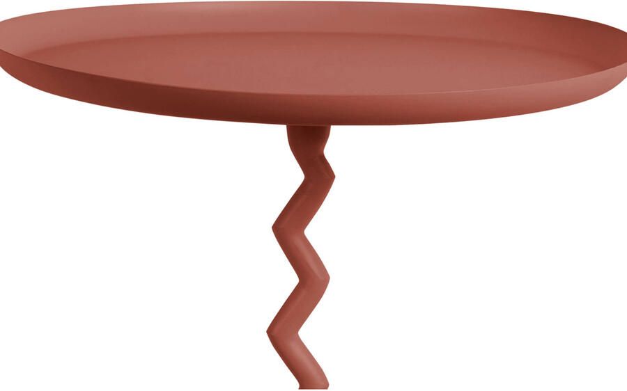 Leitmotiv Bijzettafel Zig Zag Medium Rode oker