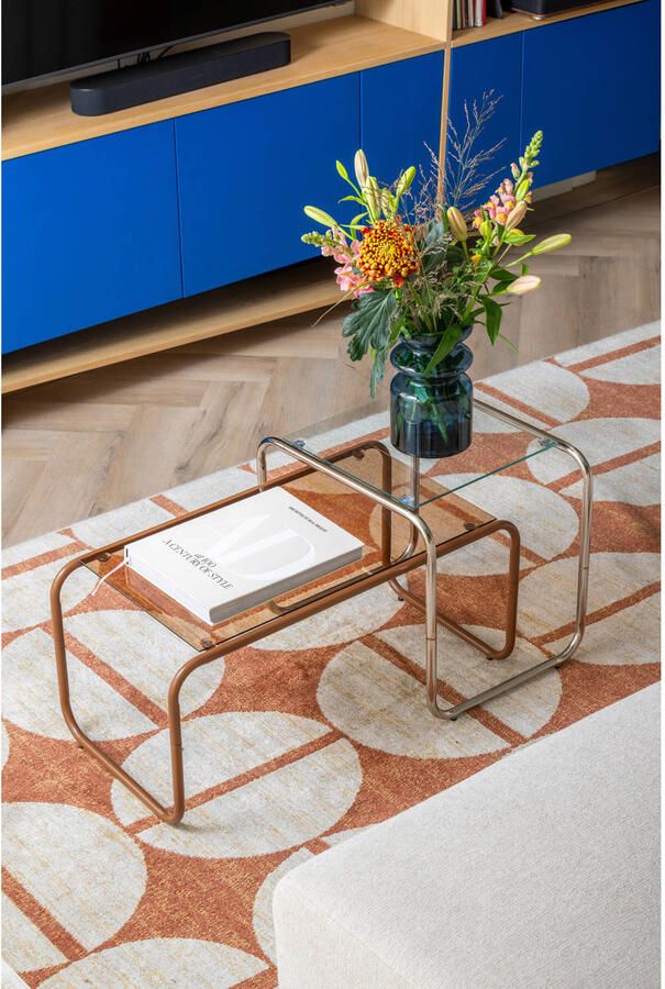 Leitmotiv Salontafel Ventana Mokka 80x40x36cm Modern