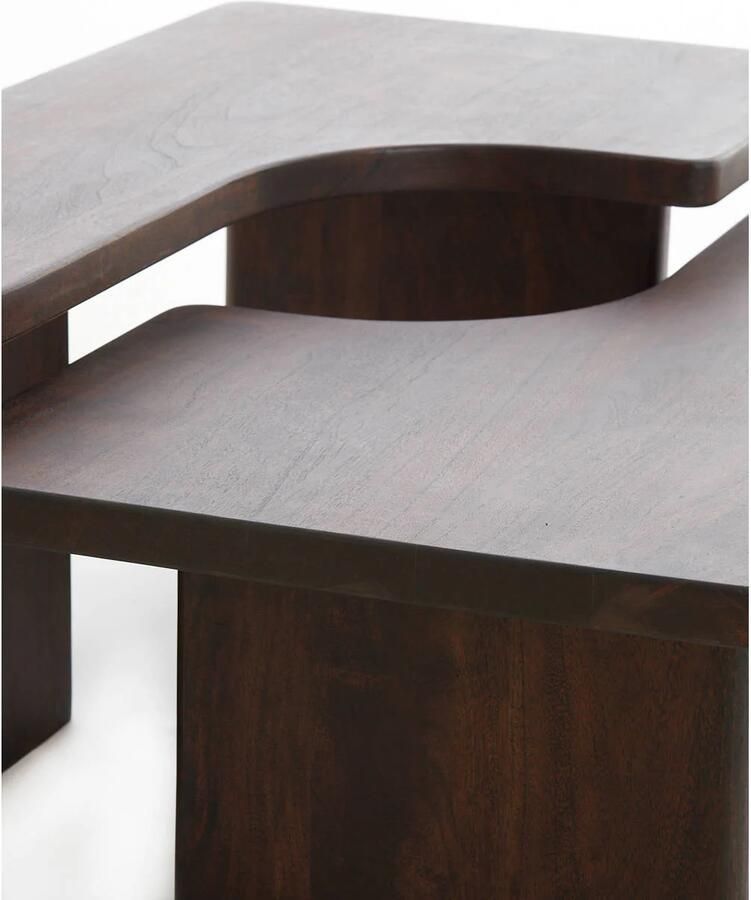Light & Living Light&living Salontafel S 2 max 120x60x45 cm CRATO acacia hout chocola br - Foto 2