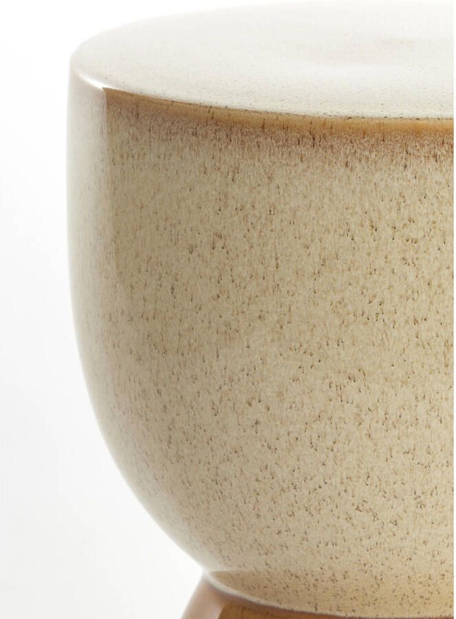 Light & Living Light&living Kruk Ø28 5x42 cm FINCA keramiek glans crème+bruin - Foto 2