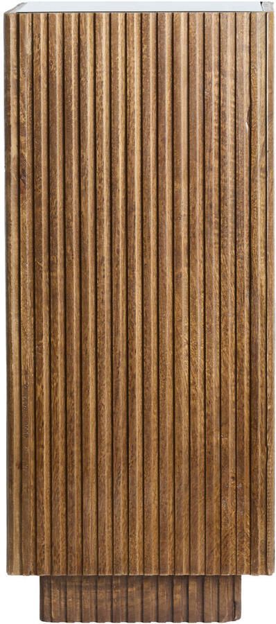 Light & Living Gatura zuil 35x35x80 cm hout donkerbruin glas bruin - Foto 3