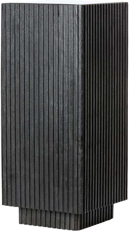 Light & Living Light&living Zuil 35x35x80 cm GATURA hout mat zwart+glas smoke - Foto 3