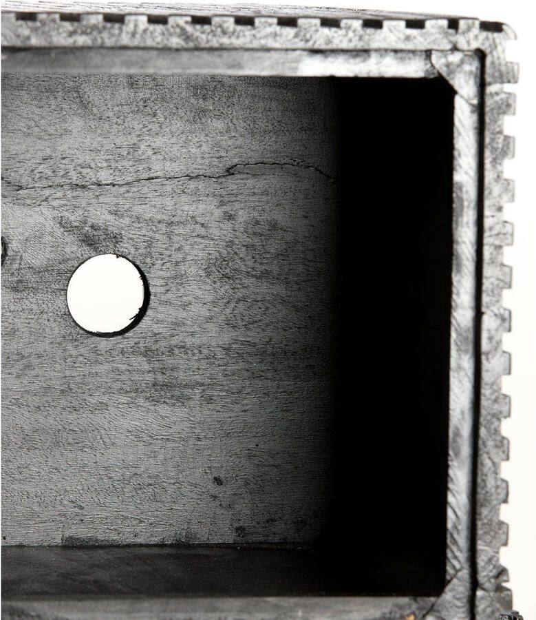 Light & Living Light&living Zuil 35x35x80 cm GATURA hout mat zwart+glas smoke