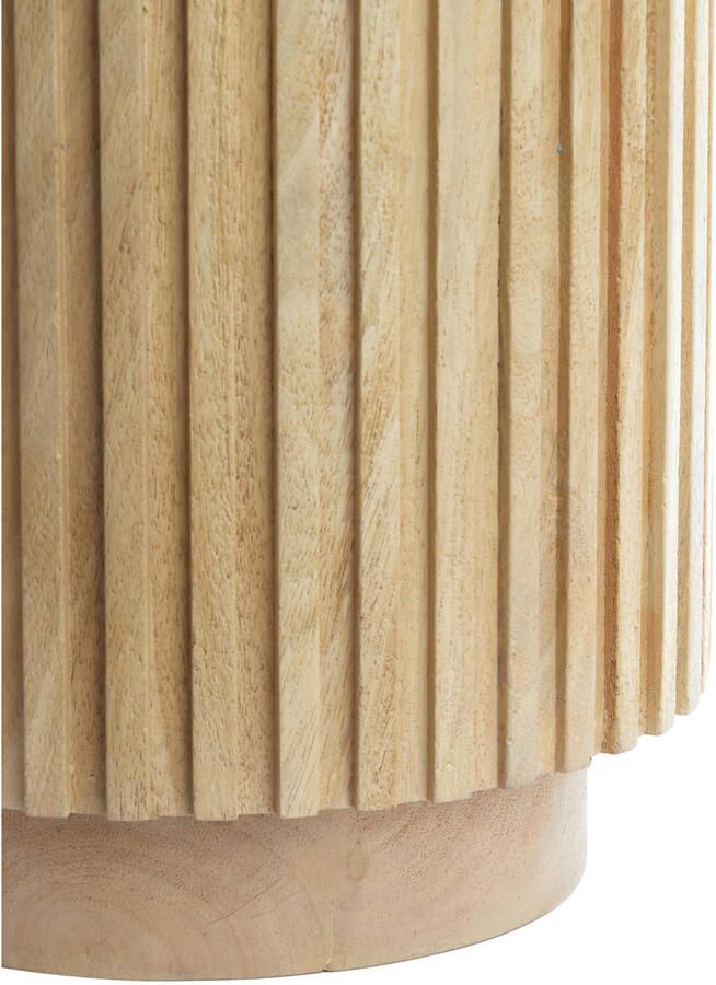 Light & Living Ronde Bijzettafel Kiyose Mangohout 33cm Bruin