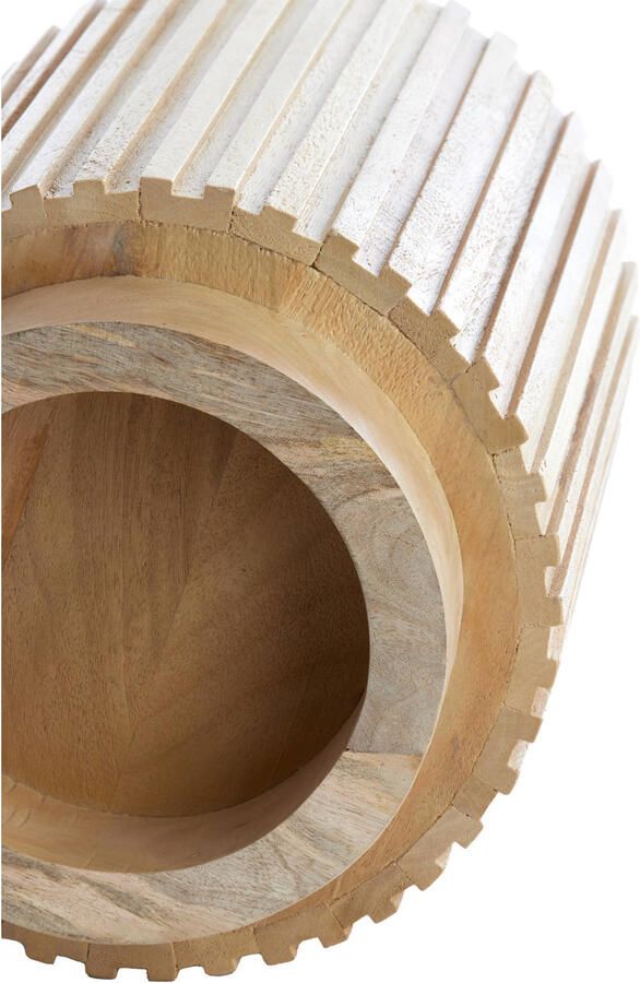 Light & Living Ronde Bijzettafel Kiyose Mangohout 33cm Bruin - Foto 2