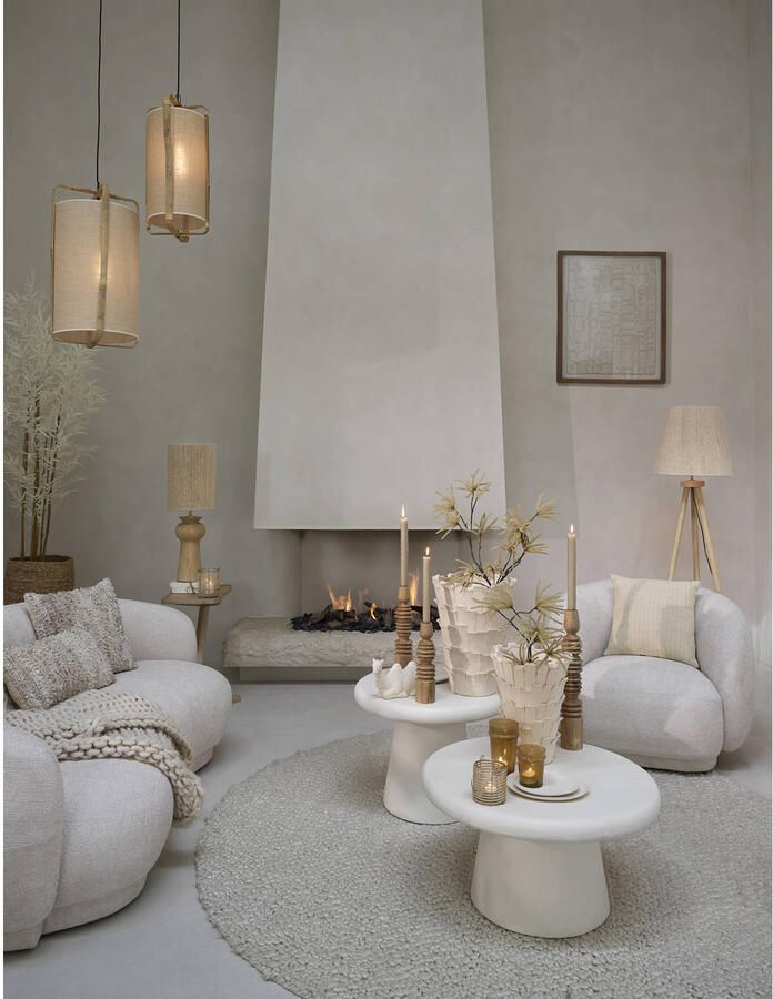 Light & Living Light&living Salontafel Ø70x38 cm KULONA crème